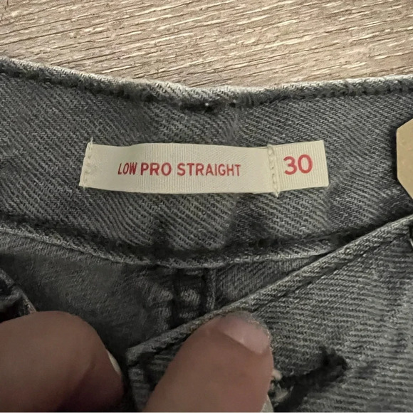 Womens Levis Lo Pro Straight Leg Jeans Acid Wash Gray Splatter Womens Size 30 - Picture 5 of 8